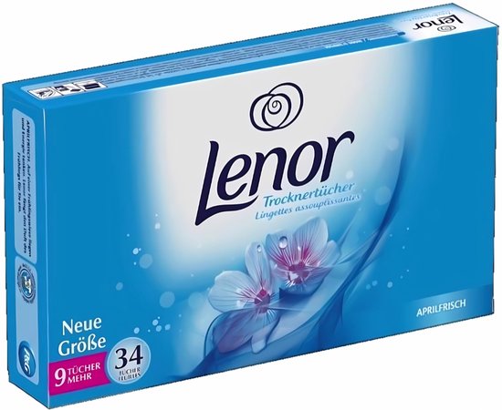 Lenor droogtrommeldoekjes - Aprilfris - 34 stuks