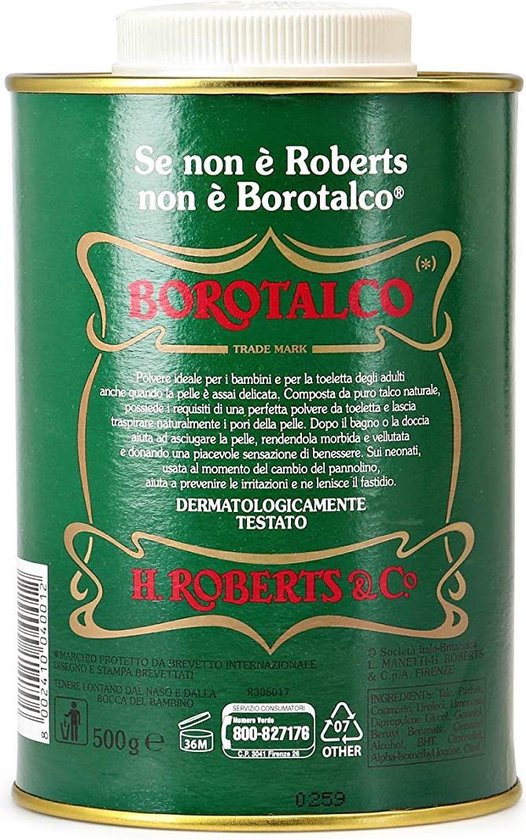 Borotalco Roberts talkpoeder - 500 gram