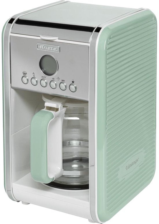 Ariete koffiezetter 1342/04 - vintage - tot 12 kops - 24-uurs timer - warmhoudplaat - Groen
