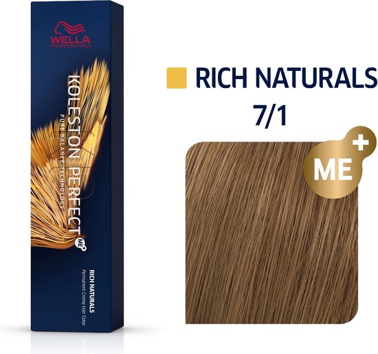 Wella Professionals Koleston Perfect Me+ haarverf - 7/1 Rich Naturals - 60 ml