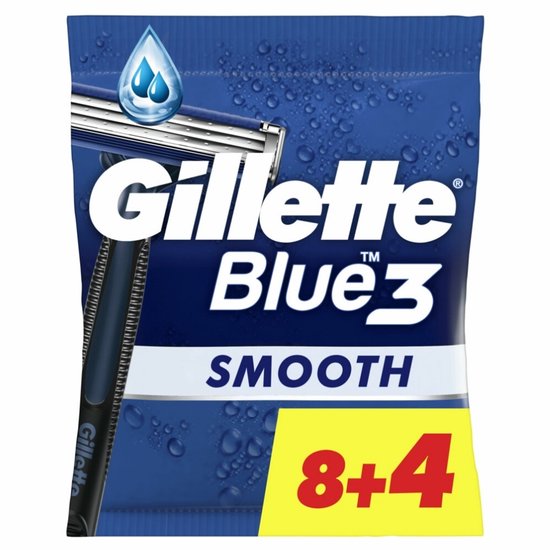 Gillette Blue III Smooth wegwerpscheermesjes - set van 12
