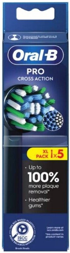 Oral-B Cross Action opzetborstels - 5 stuks - Zwart