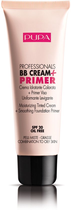Pupa Milano BB cream + primer - gecombineerde tot vette huid - 001 Nude