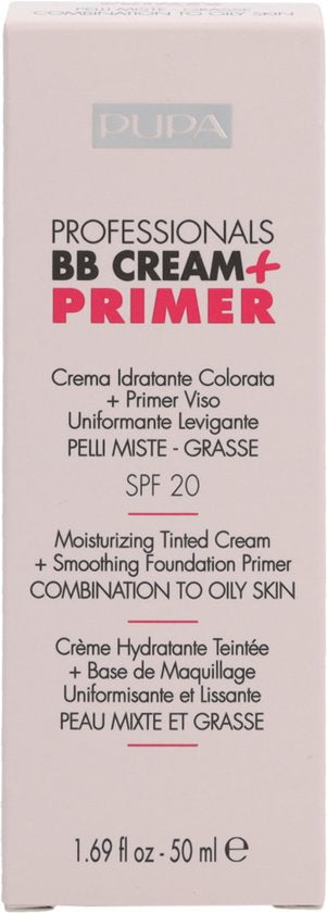 Pupa Milano BB cream + primer - gecombineerde tot vette huid - 001 Nude