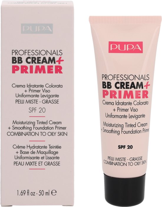 Pupa Milano BB cream + primer - gecombineerde tot vette huid - 001 Nude