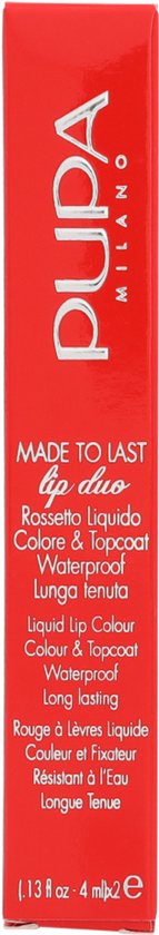 Pupa Milano Made To Last lip duo - waterproof - 4 ml