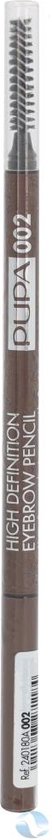 Pupa High Definition wenkbrauwpotlood - 002 Brown