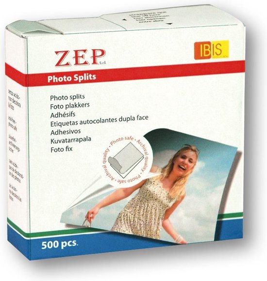 ZEP foto plakkers - dubbelzijdig - BX500 - 500 stuks