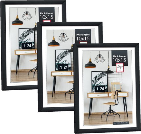 New Easy fotolijst - kunststof - 10×15 cm - Zwart