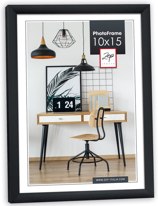 New Easy fotolijst - kunststof - 10×15 cm - Zwart