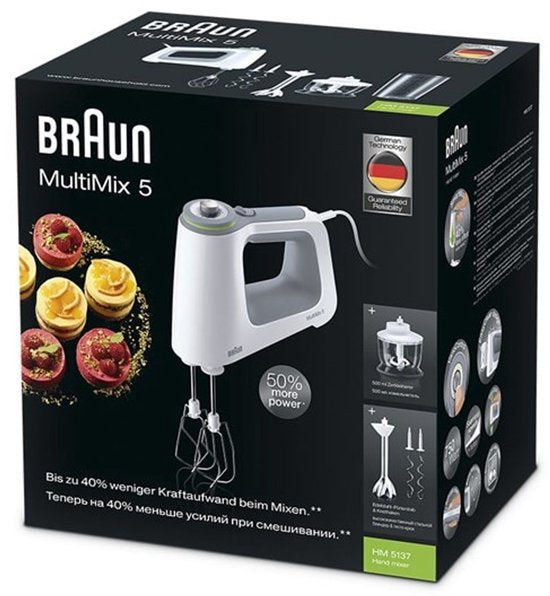 Braun Multimix 5 HM5137WH handmixer - Wit