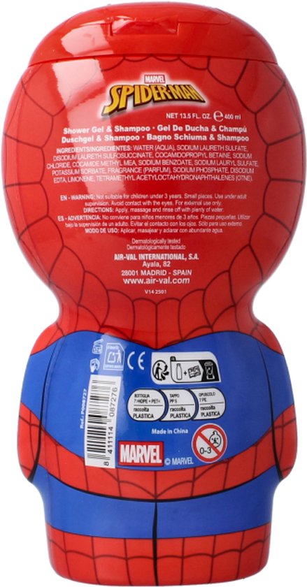 Marvel Spiderman 2-in-1 gel en shampoo - 400 ml