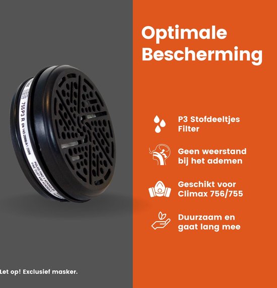 Climax P3 filter - 756/755 - maximale P3 bescherming
