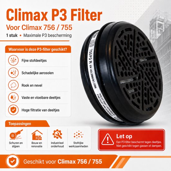 Climax P3 filter - 756/755 - maximale P3 bescherming