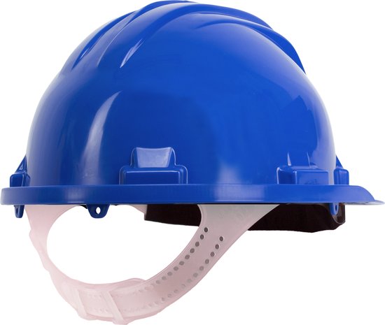 Construction helmet - safety helmet for adults - including adjustable interior - Blue