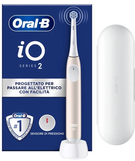 Oral-B iO 2 electric toothbrush - with travel case - Calm Pink