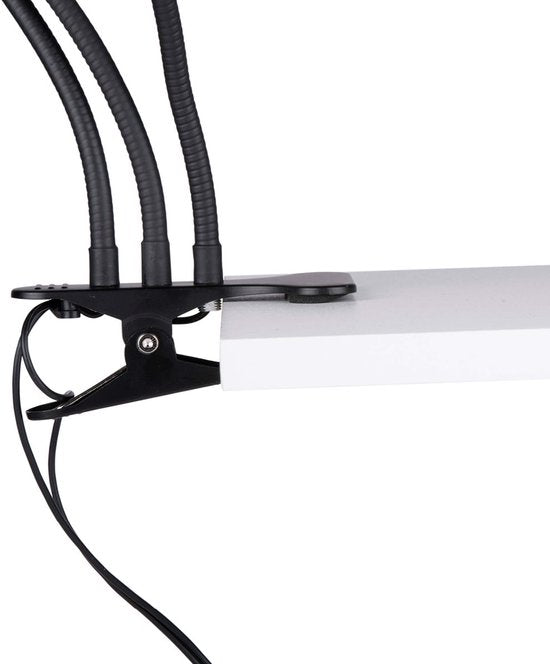 Grundig ringlamp - telefoonhouder tafelklem - 2x 9 cm 48 LED's - flexibele armen