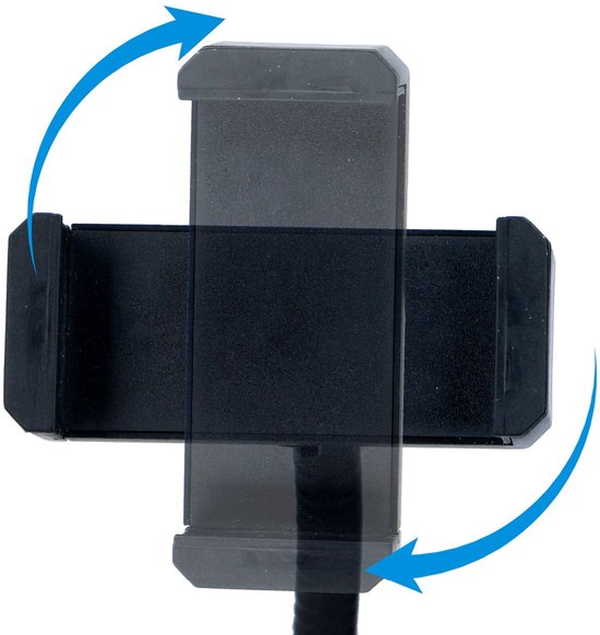 Grundig ringlamp - telefoonhouder tafelklem - 2x 9 cm 48 LED's - flexibele armen