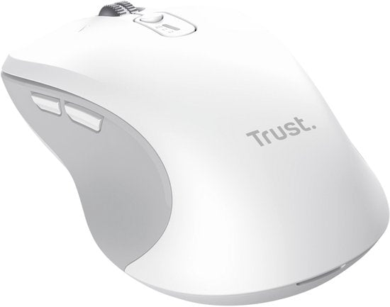 Trust Ferro draadloze muis - hyperwheel voor snel scrollen - bluetooth met draadloze ontvanger - Wit