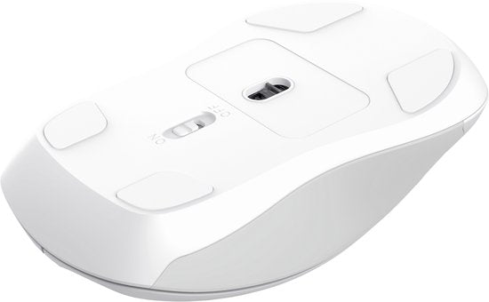 Trust Ferro draadloze muis - hyperwheel voor snel scrollen - bluetooth met draadloze ontvanger - Wit