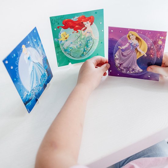 Disney Princess Totum knutselset - glitter kaarten Elsa Ariel Assepoester - 4+ jaar