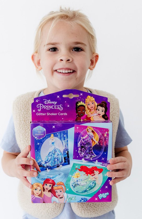 Disney Princess Totum knutselset - glitter kaarten Elsa Ariel Assepoester - 4+ jaar