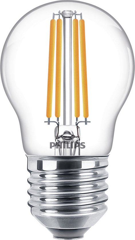 Philips LED lamp - kogellamp E27 warmwit 2700K 60W - helder glas