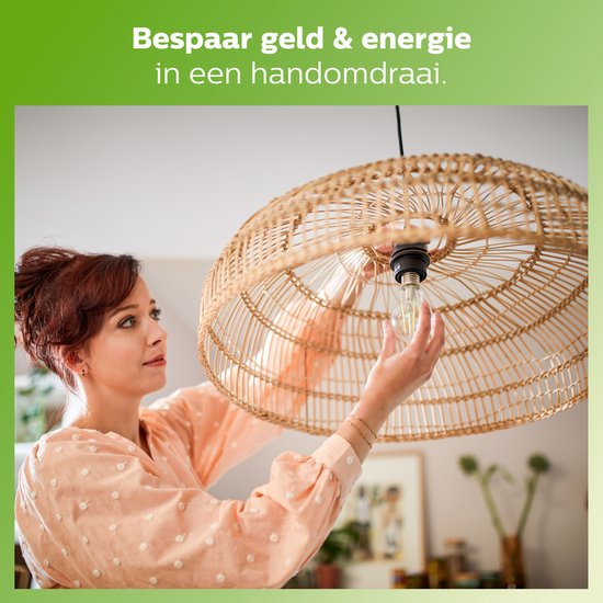 Philips LED lamp - kogellamp E27 25W 2700K - helder glas