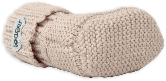 Lodger baby booties - knitted - 0-6 months - cotton - Cream