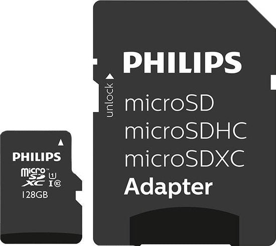 Philips geheugenkaart - micro SDXC Class 10 UHS-I U1 - 128 GB