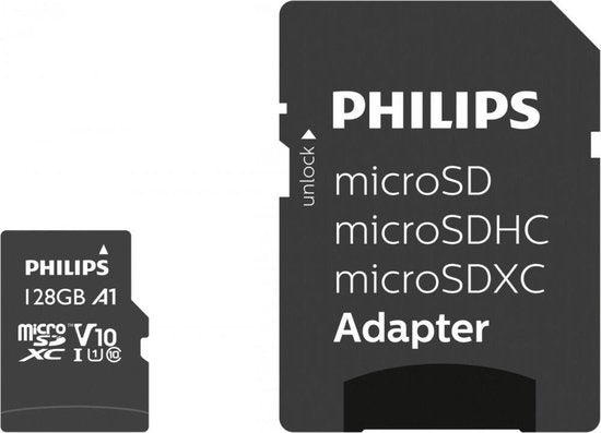 Philips geheugenkaart - micro SDXC Class 10 UHS-I U1 - 128 GB