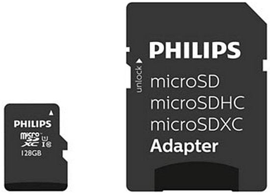 Philips geheugenkaart - micro SDXC Class 10 UHS-I U1 - 128 GB
