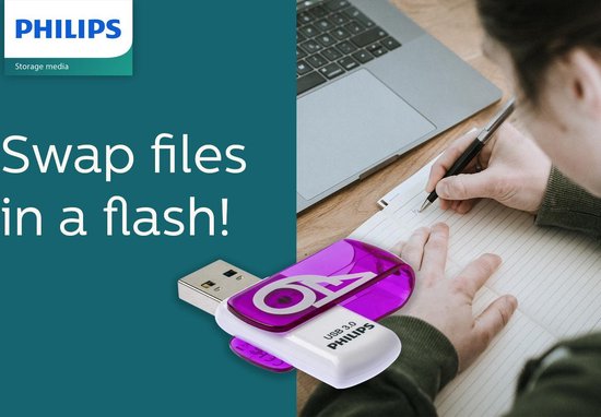 Philips FM64FD00B USB-stick - USB 3.0 64 GB - Vivid - Paars