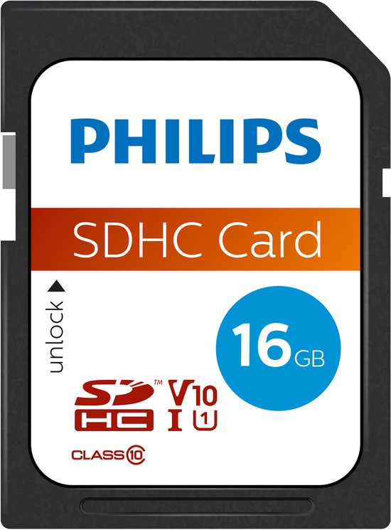 Philips FM16SD45B SDHC kaart - 16 GB - class 10 - UHS-I U1