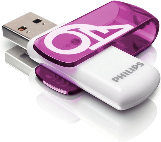 Philips FM64FD05D USB-stick set van 2 - USB 2.0 64 GB - Vivid - Paars