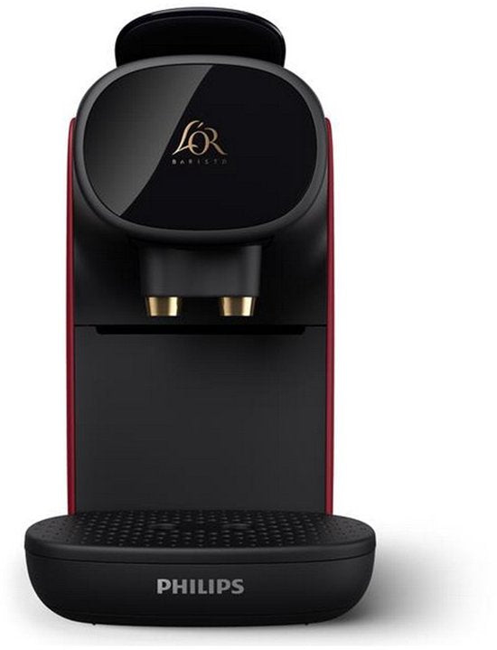 Philips L'OR Barista Sublime koffiecupmachine LM9012/50 - inclusief 9 espresso en barista capsules - Zwart en rood