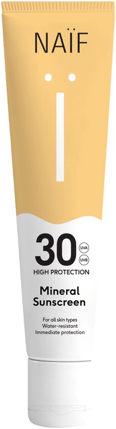 Naïf zonnebrandcrème - SPF 30 - natuurlijk en waterbestendig - 50 ml tube