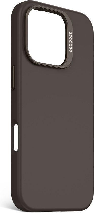 Decoded siliconen hoesje - iPhone 16 Pro - MagSafe - antibacteriële coating - Phantom zwart