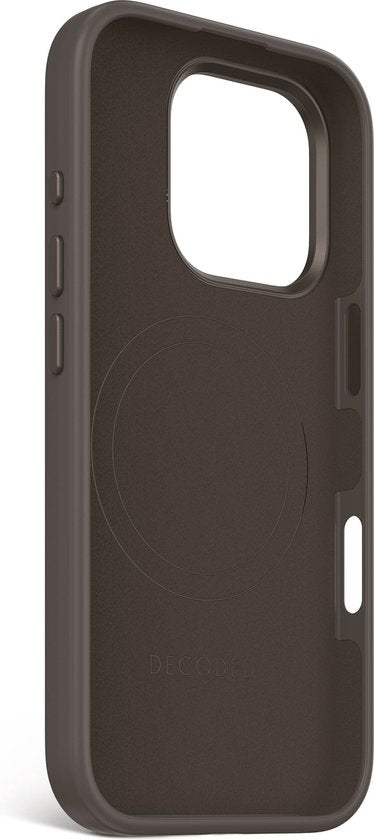 Decoded siliconen hoesje - iPhone 16 Pro - MagSafe - antibacteriële coating - Phantom zwart