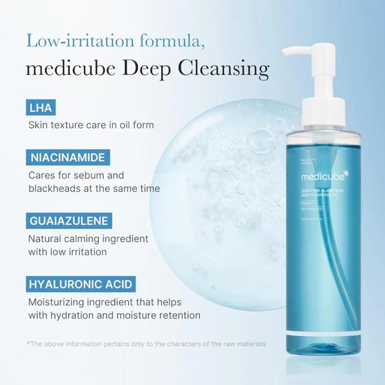 Medicube Zero Pore reinigingsolie - blackhead deep cleansing - 205 ml