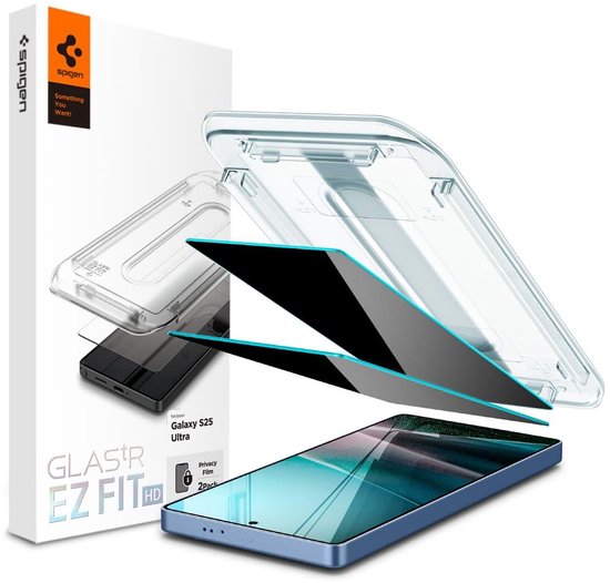 Spigen Samsung Galaxy S25 Ultra screenprotector - EZ Fit privacy - set van 2