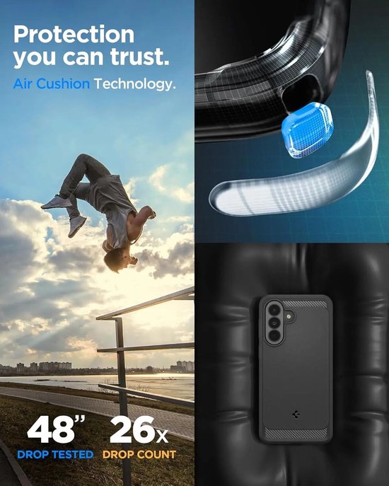 Spigen Samsung Galaxy A37 5G hoesje - Rugged Armor - Zwart