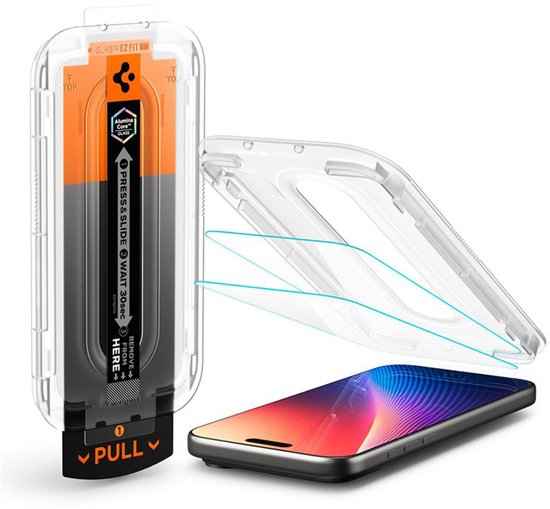 Spigen EZ Fit GLAS.tR screenprotector - Apple iPhone 17 Pro - privacy 9H tempered glass - 1 stuk