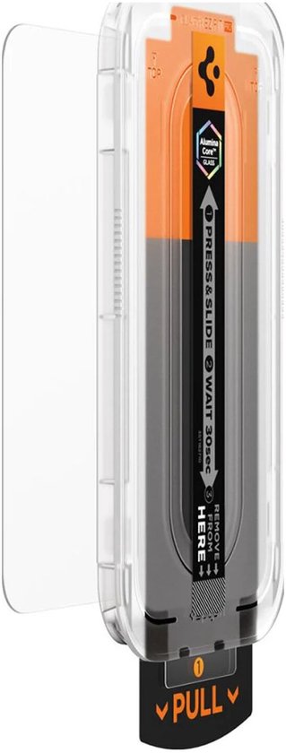 Spigen EZ Fit GLAS.tR screenprotector - Apple iPhone 17 Pro - privacy 9H tempered glass - 1 stuk