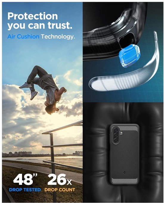 Spigen Rugged Armor hoesje - Samsung Galaxy A17 - schokbestendig