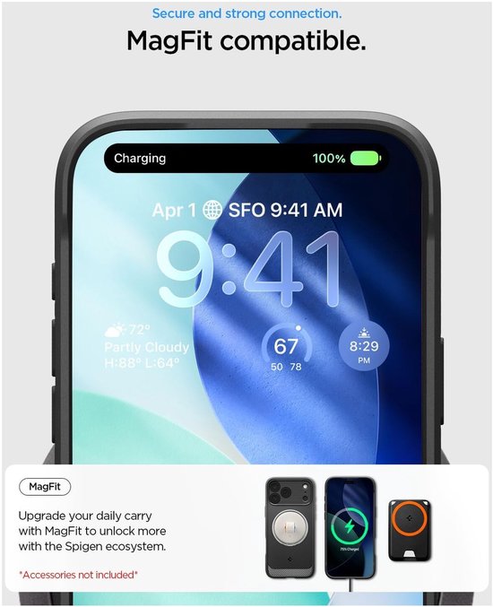 Spigen Rugged Armor hoesje - geschikt voor Apple iPhone 17 Pro Max - MagSafe - versterkte bescherming