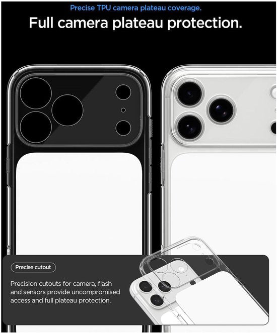 Spigen Ultra Hybrid T MagFit hoesje - geschikt voor Apple iPhone 18 Pro Max / 17 Pro Max - MagSafe / Qi2 - Transparant wit