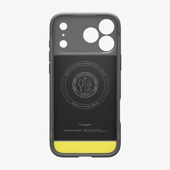 Spigen iPhone 17 Pro hoesje - Rugged Armor Mag - MagSafe - Grijs