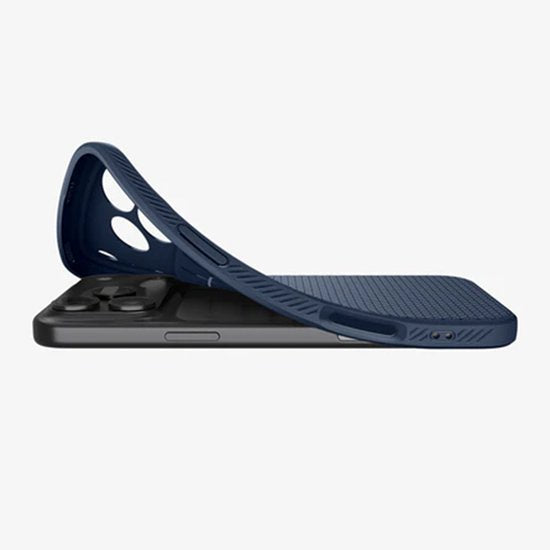 Spigen Liquid Air hoesje - geschikt voor Apple iPhone 17 Pro - flexibel TPU back cover - Blauw
