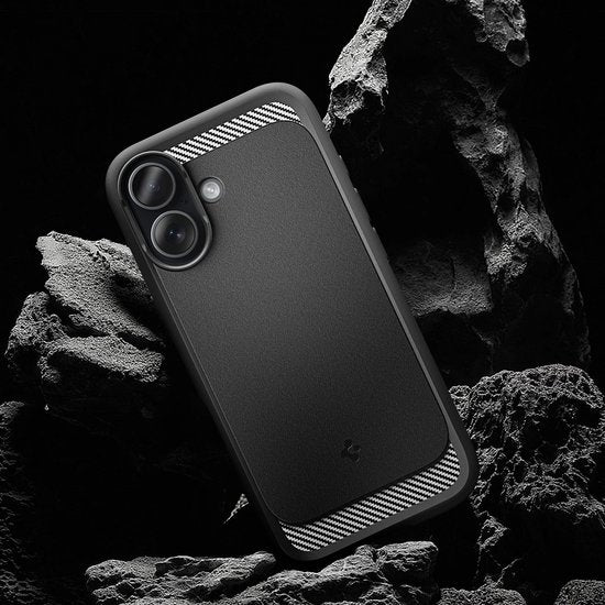 Spigen Rugged Armor Mag hoesje - iPhone 17 - MagSafe - Zwart